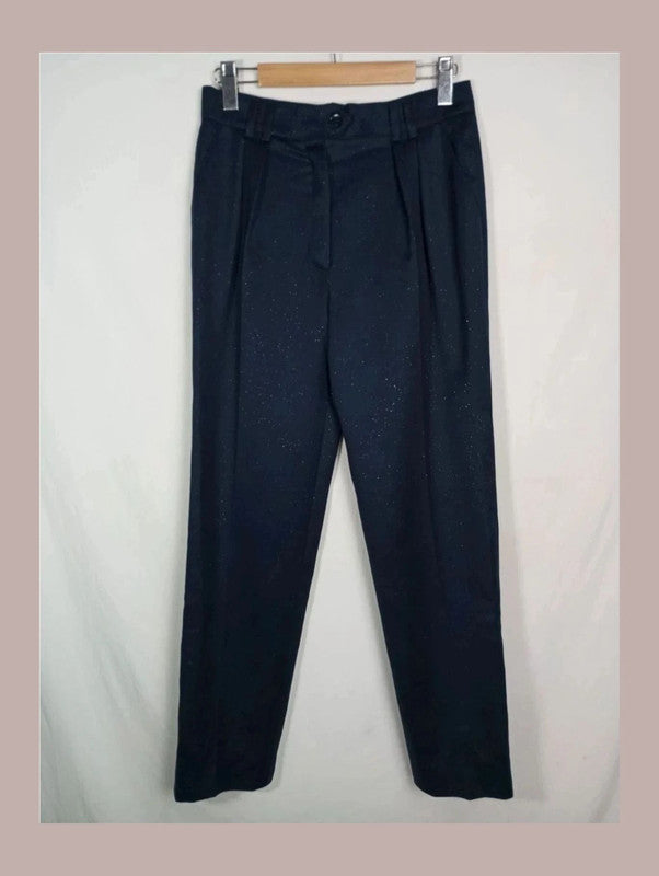 pantalón escada azul oscuro con purpurina talla 38