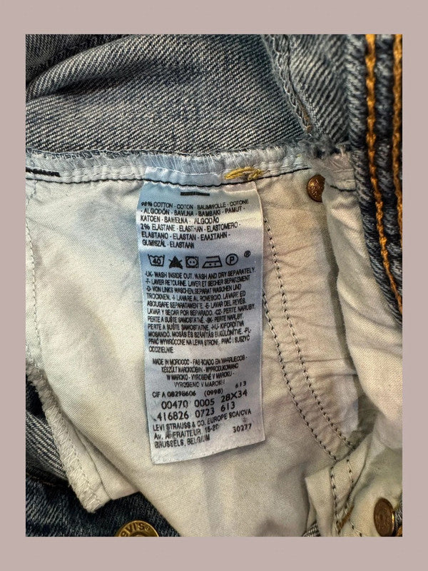28x34 pantalón vaquero Levi's Y2K 470 tiro bajo