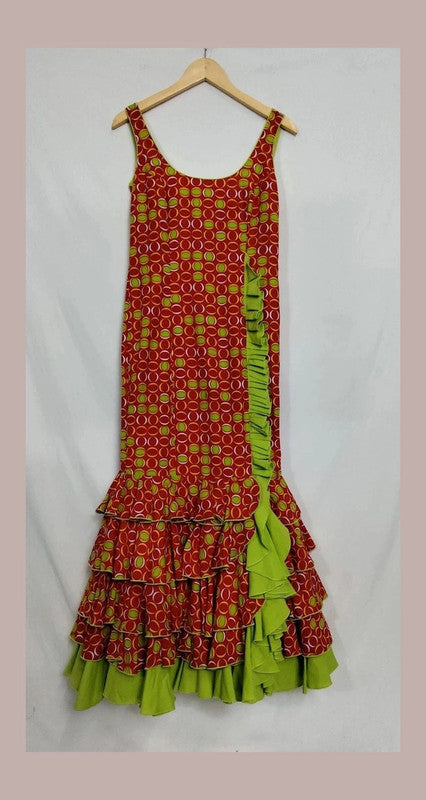 Vestido flamenca gitana feria de abril talla 40 vintage España tradicional sevillana