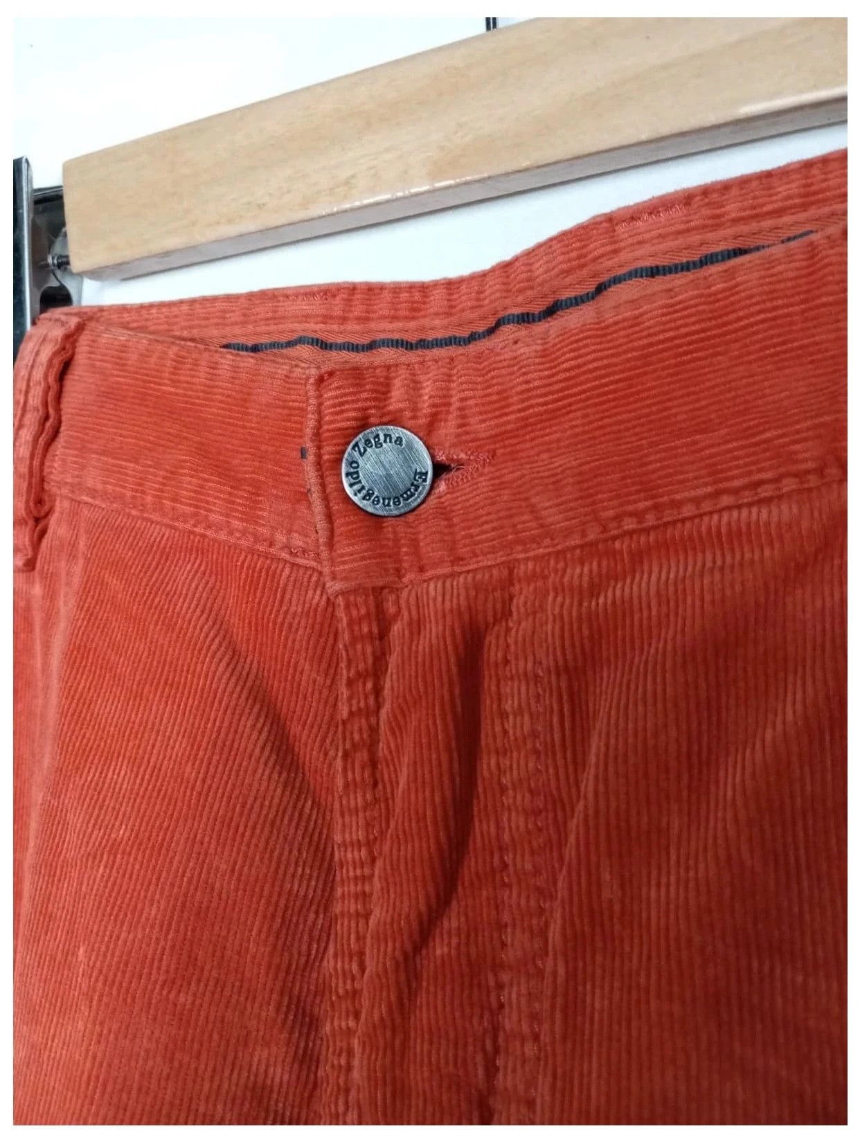 pantalón pana color teja ermenegildo zegna