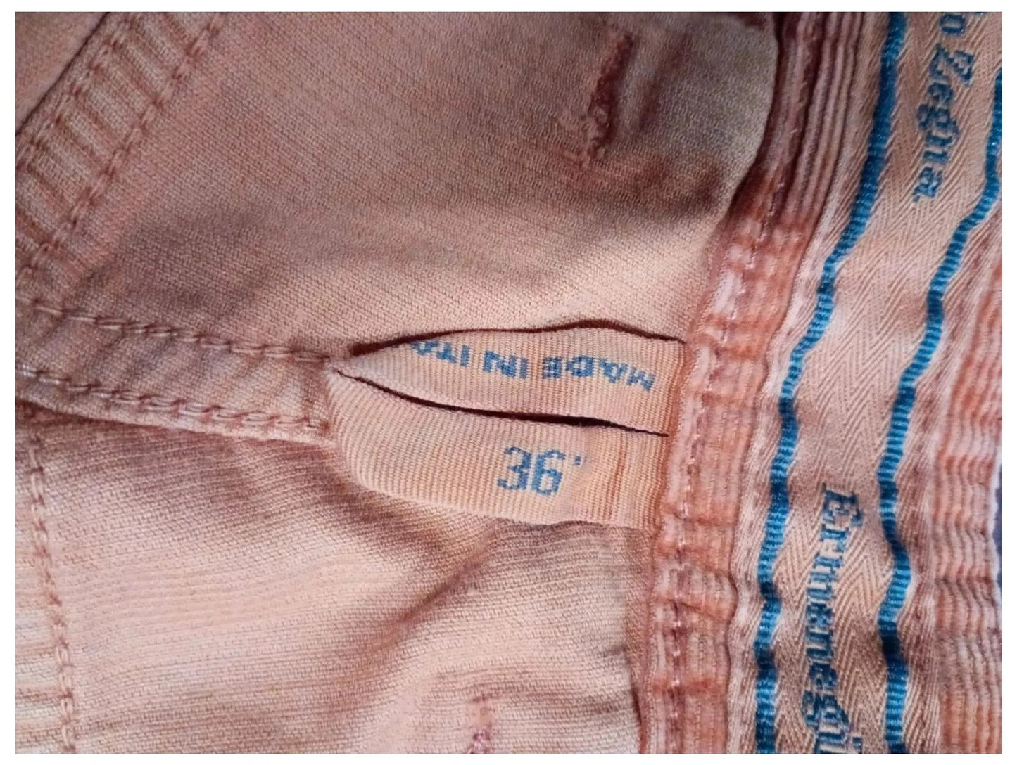 pantalón pana color teja ermenegildo zegna