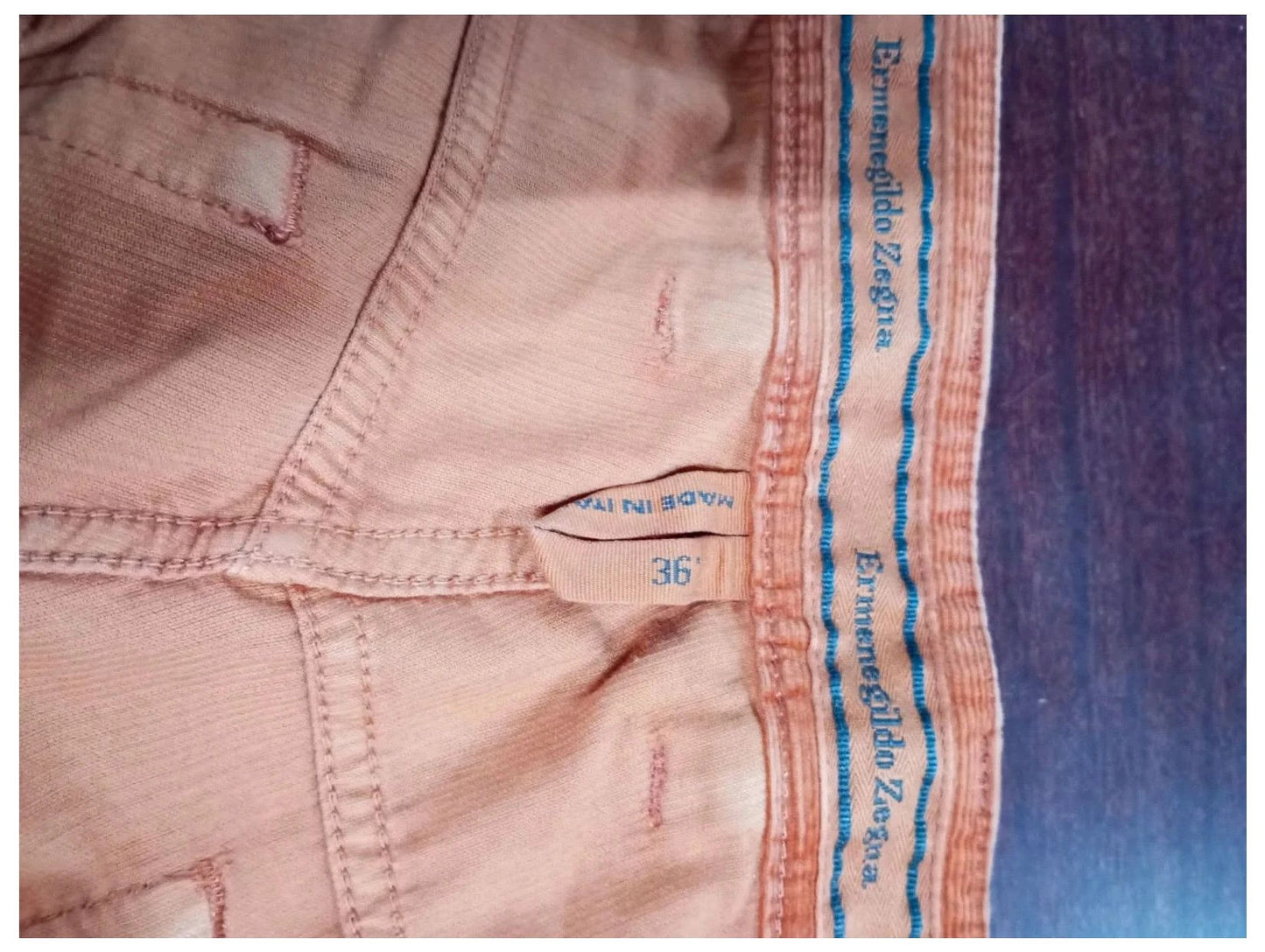 pantalón pana color teja ermenegildo zegna