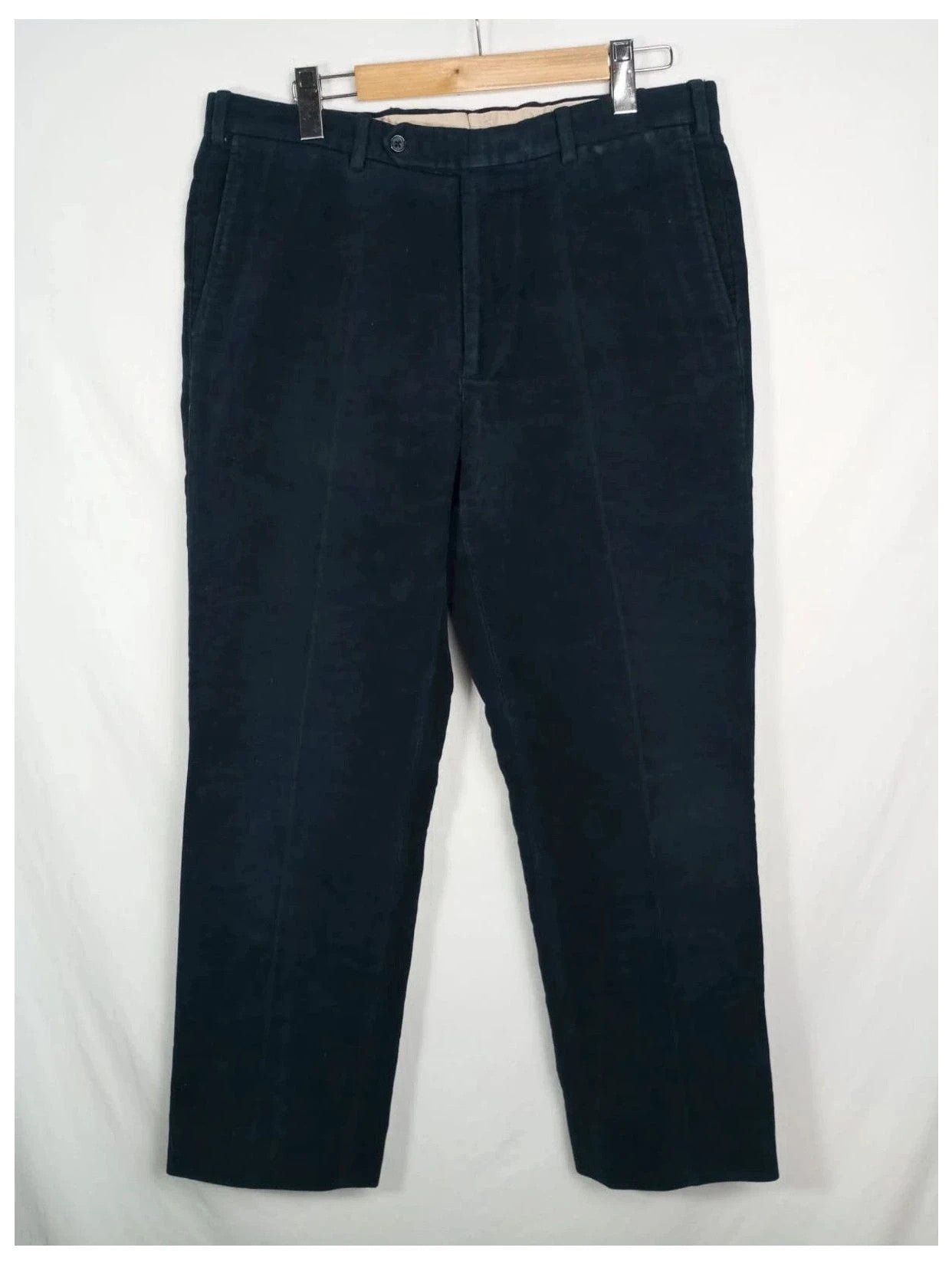 pantalón Burberry azul marino piel de melocotón talla 44 (o 50 italiana)