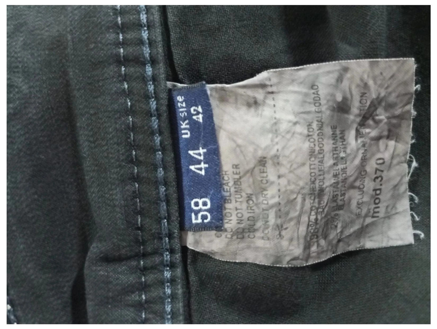 pantalón negro trussardi jeans talla 52