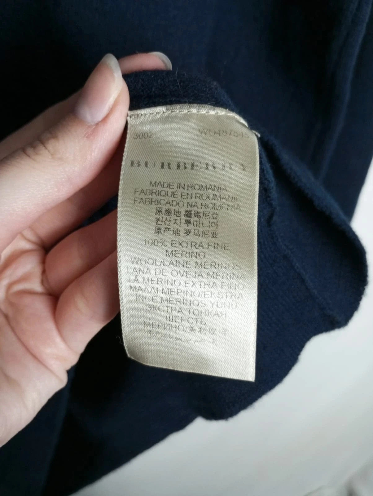 jersey de lana merino 100%
Burberry Brit azul marino XXL