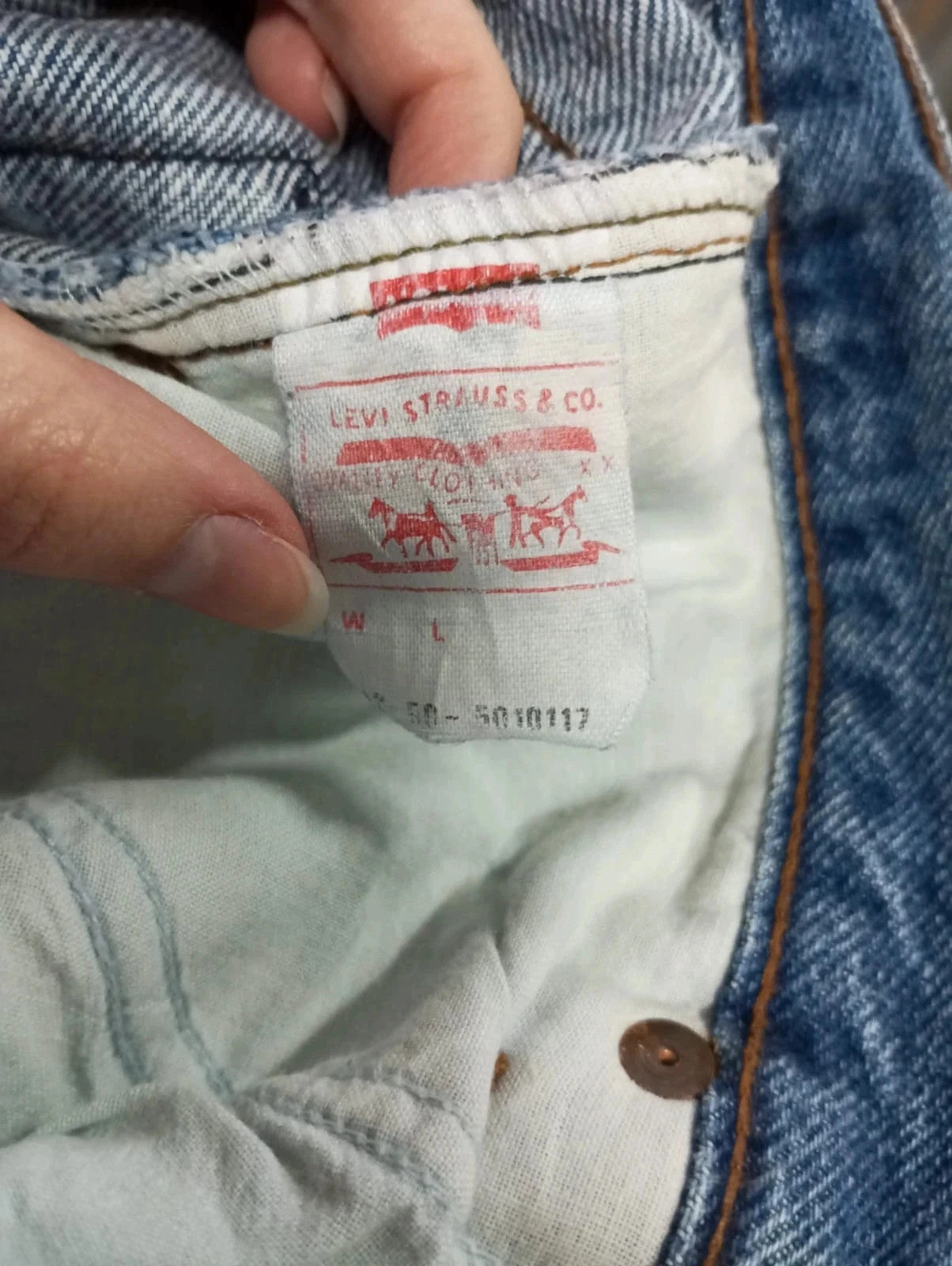 Levi's pantalón vaquero vintage azul 501 w42 l30 talla 50