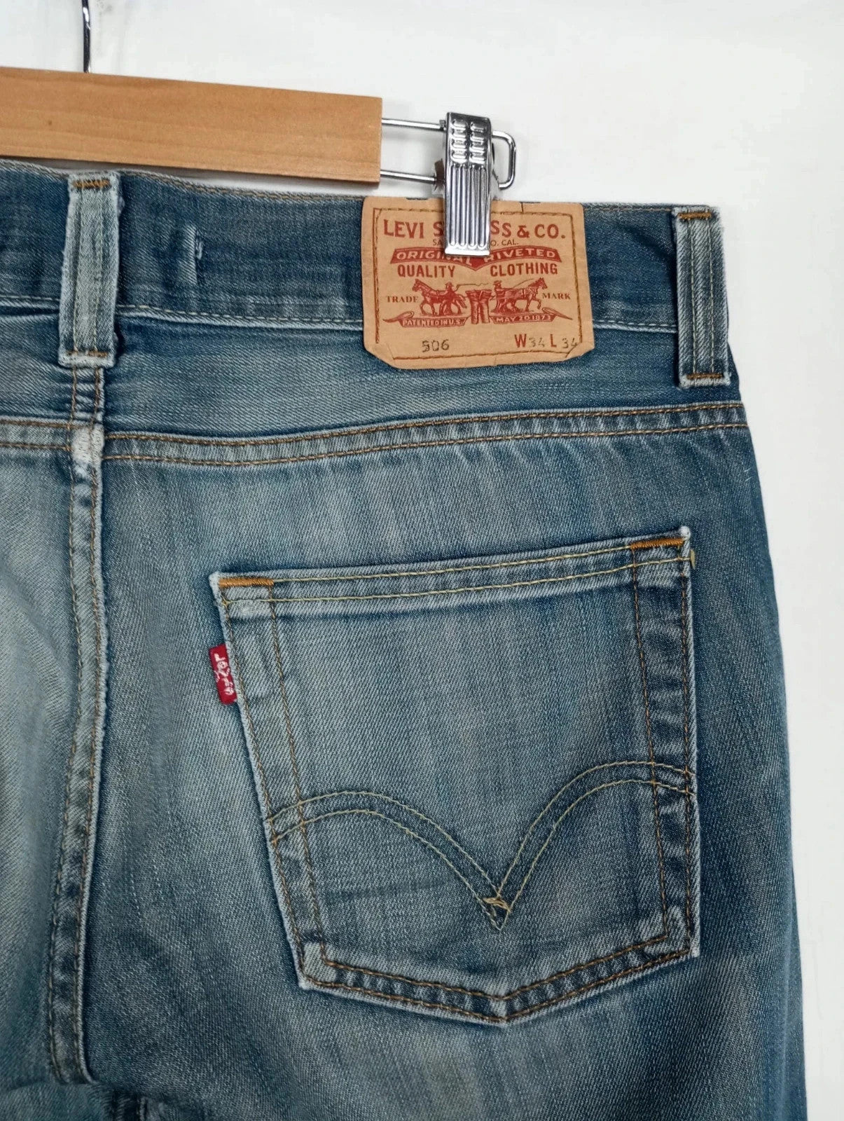 Levis azul 506 w34 l34 talla 44 pantalones vaqueros