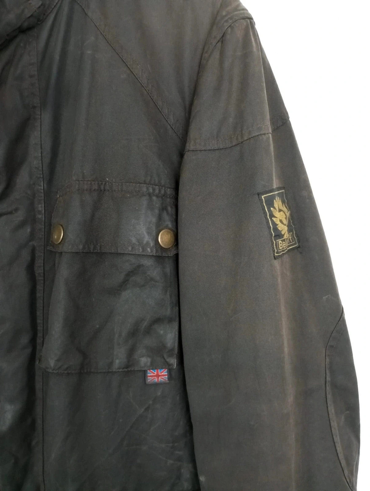 Chaqueta de algodón encerado belstaff label gold talla L