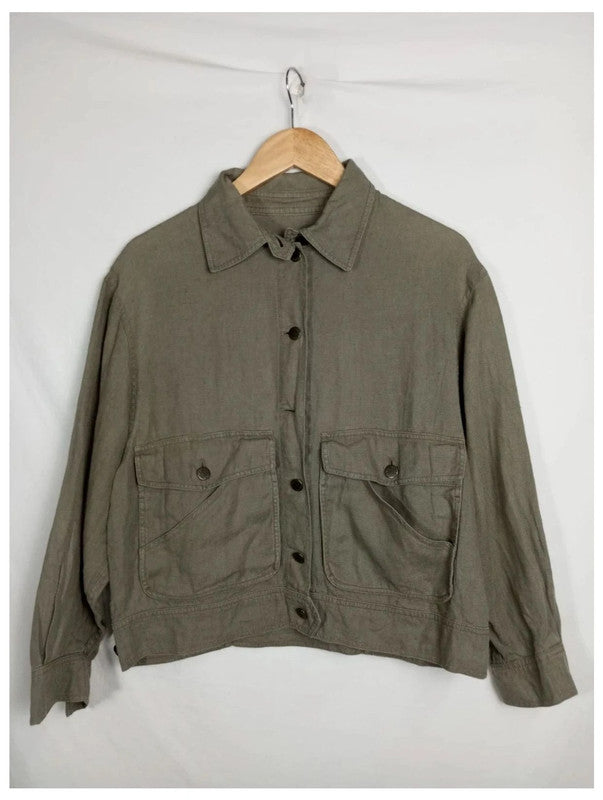 Chaqueta de lino crop talla 40 pennyblack