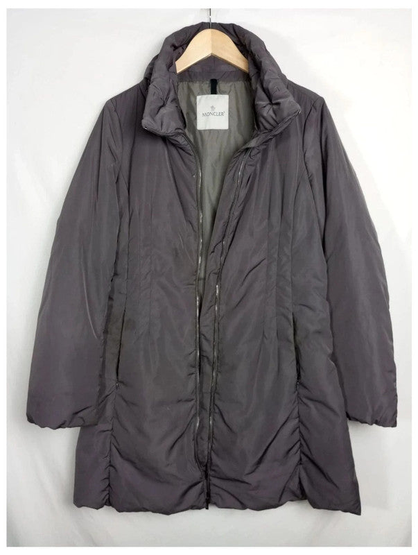 abrigo malva largo moncler talla m