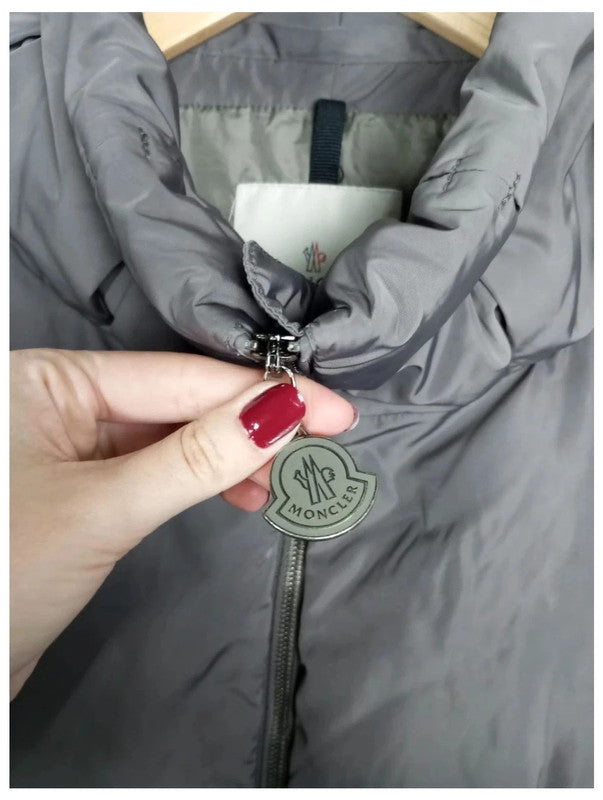 abrigo malva largo moncler talla m