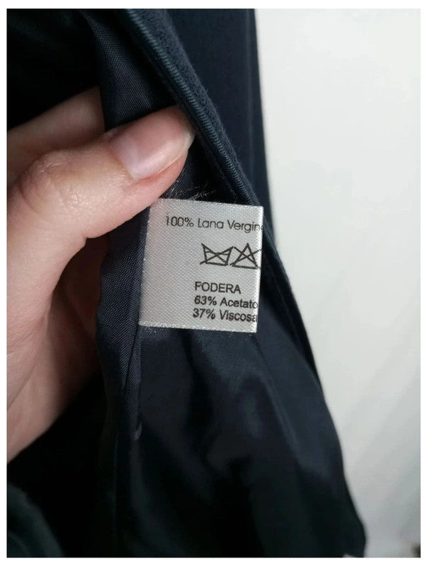 chaqueta de lana virgen azul marino Luisa Spagnoli talla 46