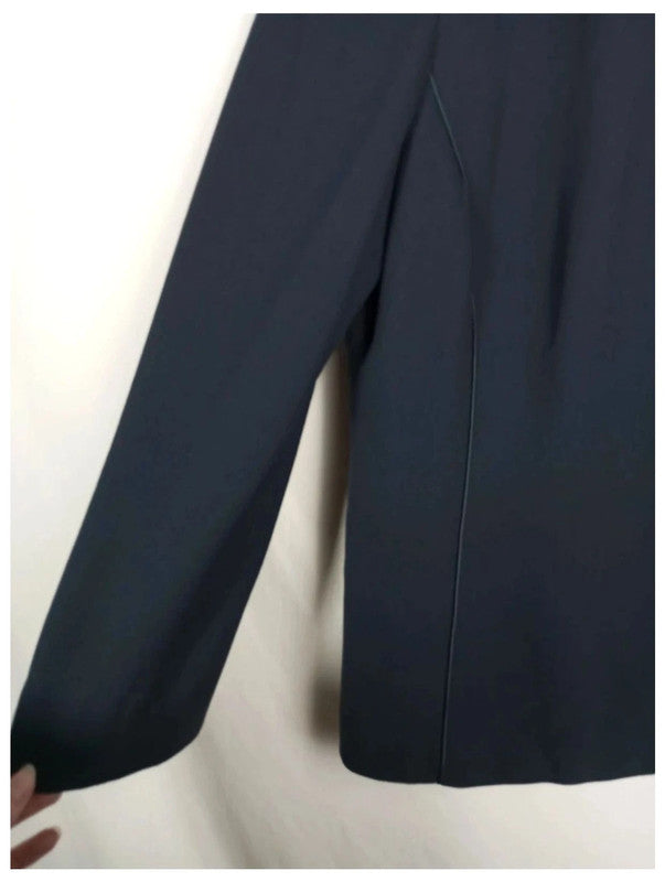 chaqueta de lana virgen azul marino Luisa Spagnoli talla 46