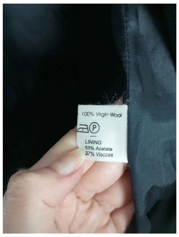 chaqueta de lana virgen azul marino Luisa Spagnoli talla 46