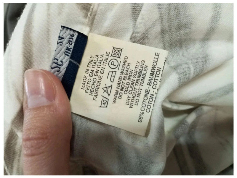 pantalón blanco rayas marrones trussardi talla 24 (UK) o talla 34 España
