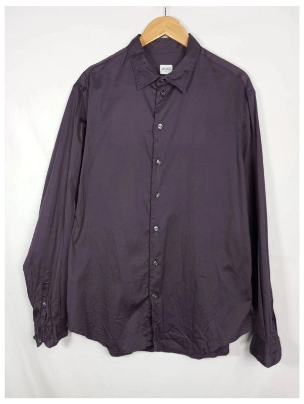 camisa morada Armani collezioni talla xl