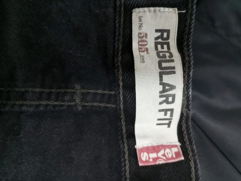 pantalón vaquero negro Levis 505 w36 l30