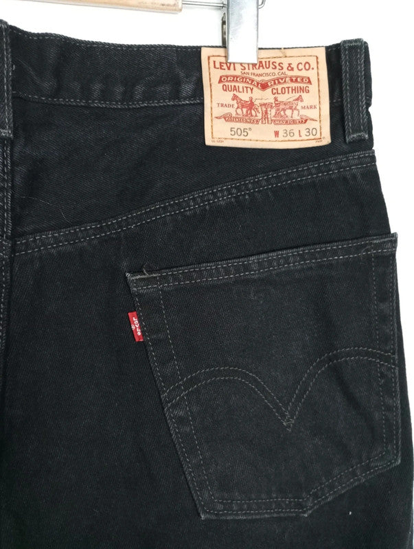 pantalón vaquero negro Levis 505 w36 l30