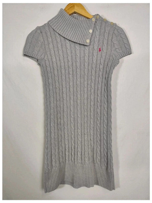 Vestido Jersey manga corta gris Ralph Lauren talla 12/14 años.