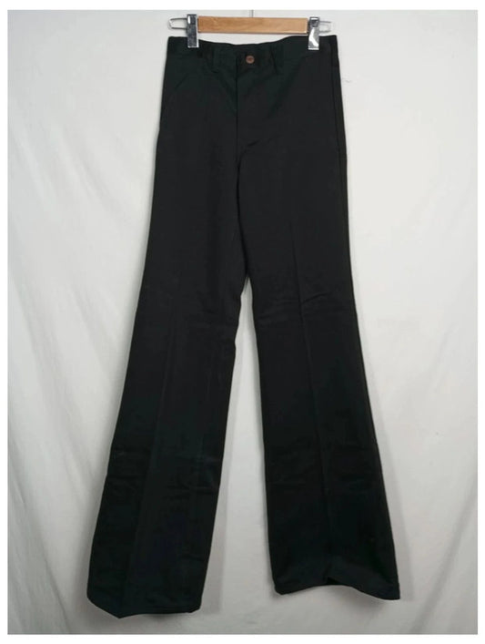 pantalón de campana deadstock vintage wrangler bluebell negro 29x36 talla 34