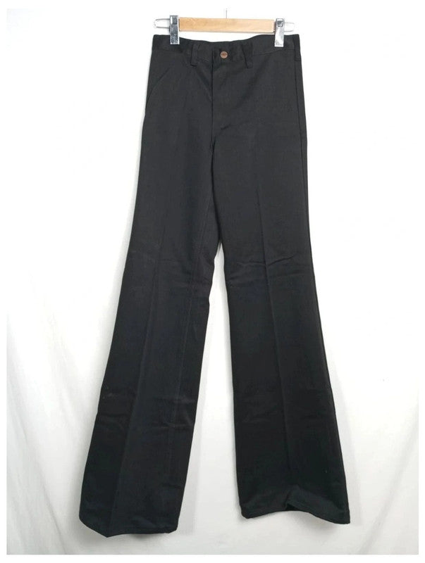 pantalón de campana deadstock vintage wrangler bluebell negro 29x36 talla 34