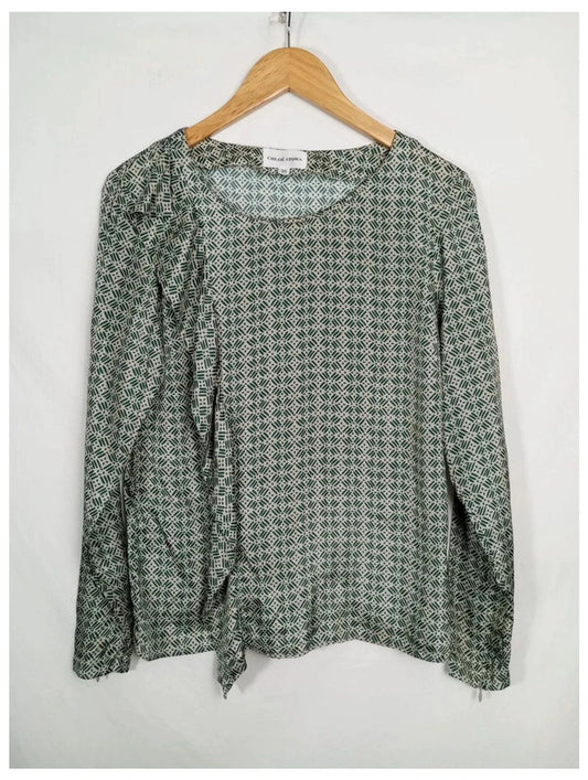 blusa estampada vintage con volante Chloé Stora
talla 36
